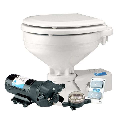 Jabsco Compact Electric Toilet W Raw Water Intake Supply Pump - Marine ...