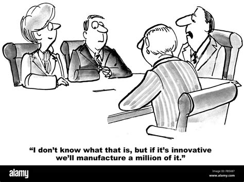 Business cartoon about innovation. If the new product is innovative the ...