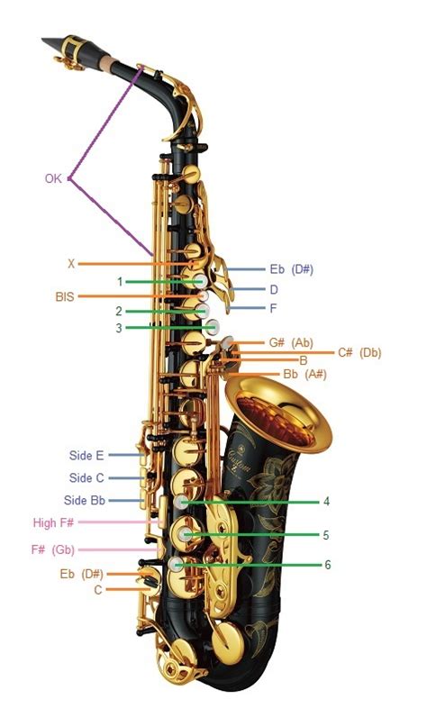 The Complete Saxophone Fingering Chart