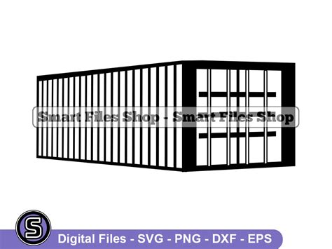 Container Svg Shipping Container Svg Container Dxf | Etsy