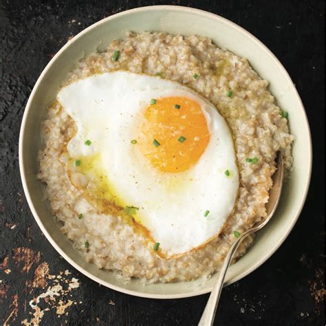 Savory Oatmeal with a Basted Egg recipe | Epicurious.com