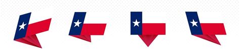 Flag of Texas US State in modern abstract design, flag set. 10694419 Vector Art at Vecteezy