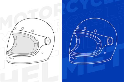 Premium Vector | Vector template helmet half face line art helmet vector illustration line art ...