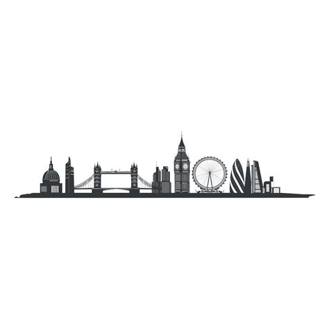 London Skyline Silhouette 20317385 Vector Art at Vecteezy