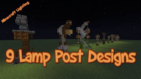 Minecraft: 9 Medieval Lamp Post Designs [Build Ideas] - YouTube