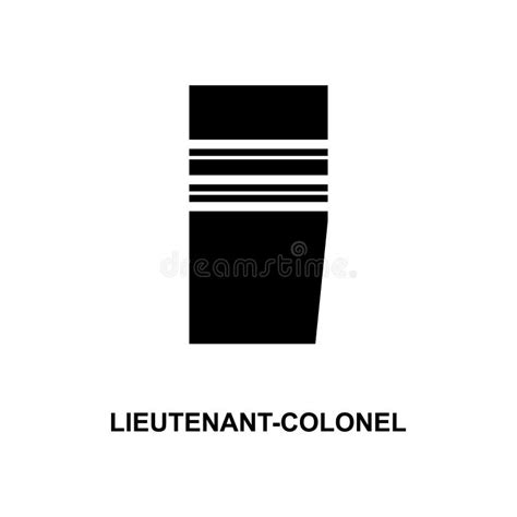 French Lieutenant Colonel Military Ranks And Insignia Glyph Icon Stock ...