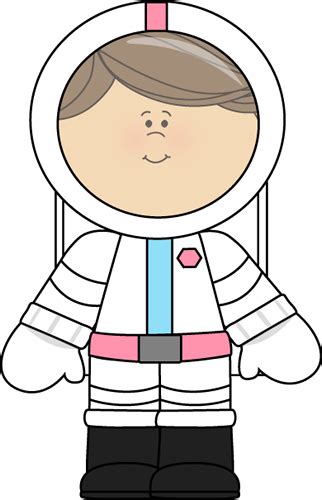 Cute Girl Astronaut Clip Art