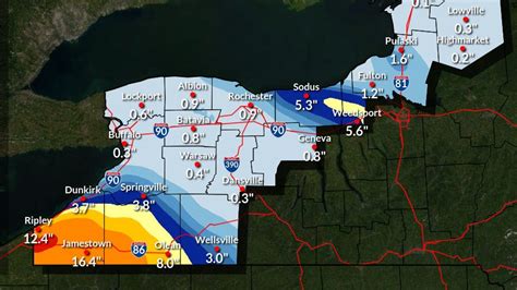 Lake effect snow forecast: Maps show projected snowfall in OH, PA, NY