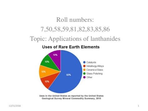 Applications of lanthanides