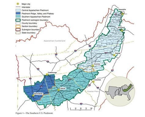 The Piedmont Plateau Map