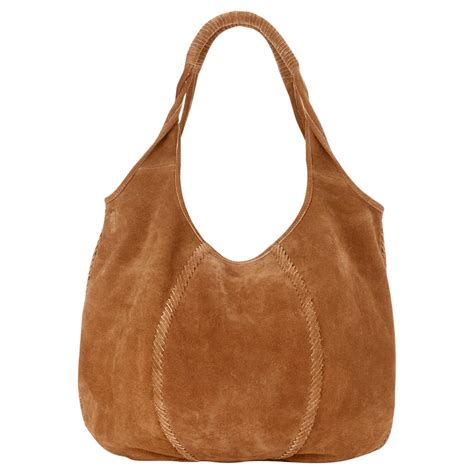 Jigsaw Orla Suede Hobo Bag in Brown (Tan) | Lyst