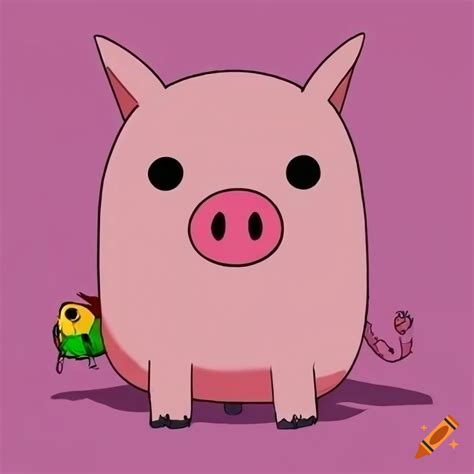 Adventure time pig character on Craiyon