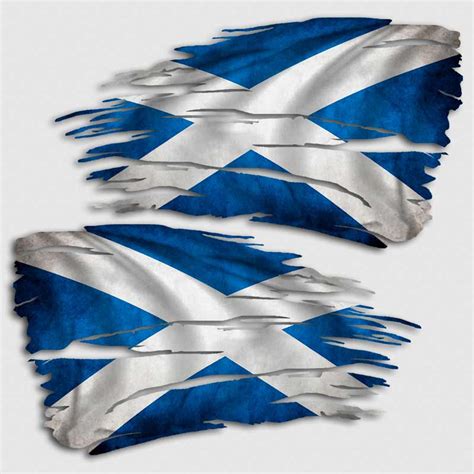 Tattered Scottish Flag Decal | Distressed Scotland Country Sticker