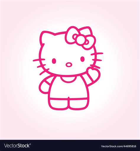 Hello kitty logo Royalty Free Vector Image - VectorStock