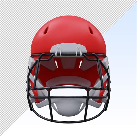 Premium PSD | Red american football helmet