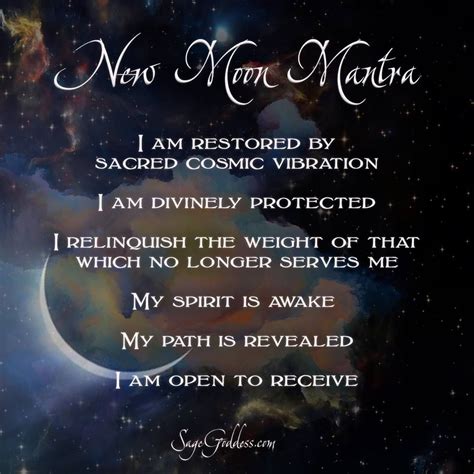 #NewMoon Mantra: I am restored by sacred cosmic vibration. I am ...