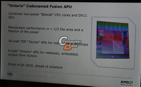 AMD's "Ontario" Accelerated Processing Unit Displayed.