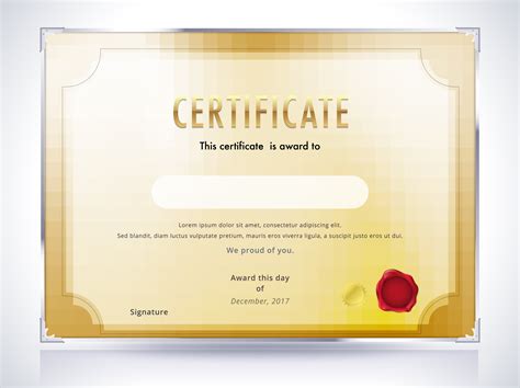 Golden certificate template 675763 Vector Art at Vecteezy