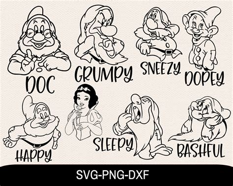 Grumpy Bundle Svg Disney Svg Seven Dwarfs Svg Snow White Svg Diy ...