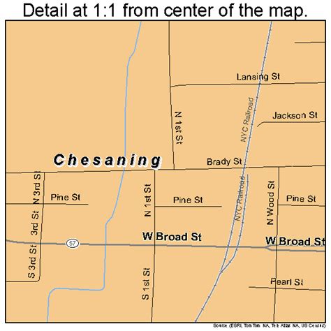 Chesaning Michigan Street Map 2615140