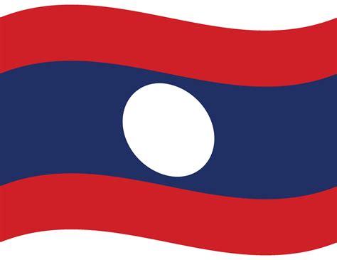 Laos flag. Flag of Laos. Laos flag wave 27002927 Vector Art at Vecteezy