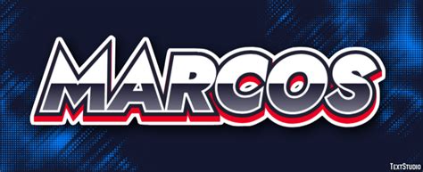 Marcos Efecto de texto y diseño de logotipos Nombre