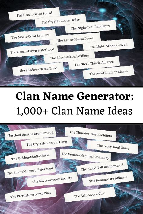 Clan Name Generator | Imagine Forest