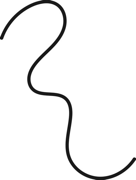 Hand drawn curved line shape. Curved line icon 21999220 PNG