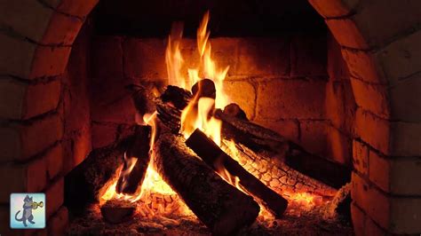 Warm Relaxing Fireplace ~ Burning Fireplace with Crackling Fire Sounds (NO MUSIC) - YouTube