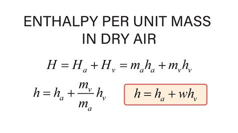 Enthalpy Unit