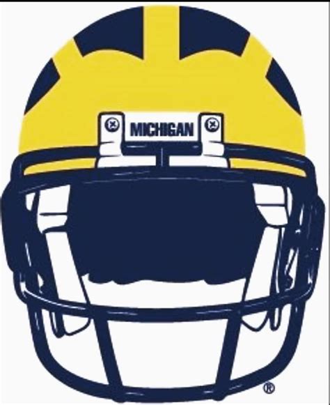 michigan football helmet is shown in this image