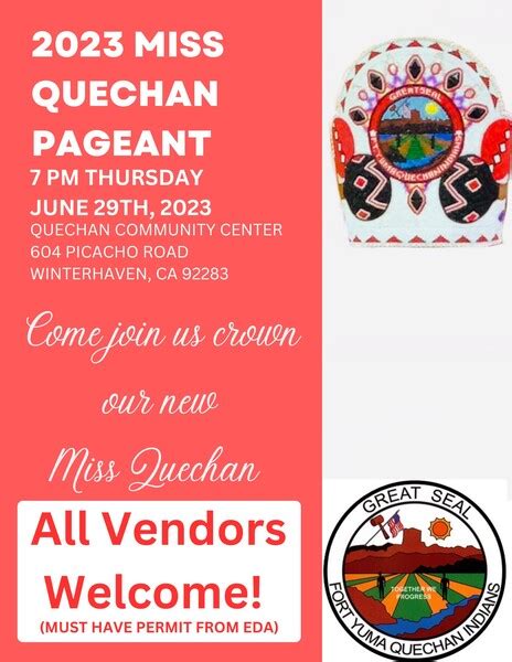 2023 Miss Quechan Pageant - Fort Yuma Quechan Indian Tribe