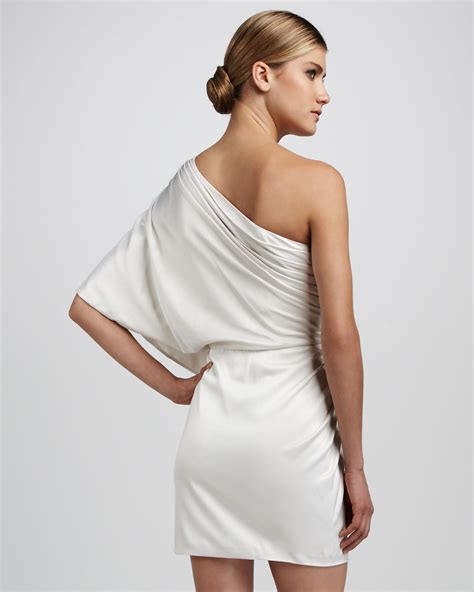 Aidan By Aidan Mattox | White One-shoulder Satin Dress | Lyst