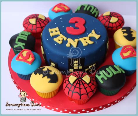 Big Cake Little Cakes : Marvel Superhero Birthday Cake Birthday Cake 30 ...