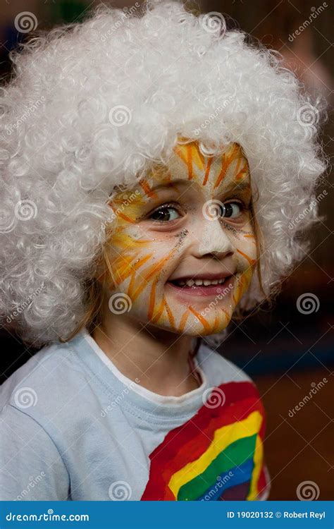 Little Girl with Face Paint Stock Photo - Image of funny, face: 19020132