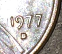 1977 penny is this an error on the mint mark? | Coin Talk