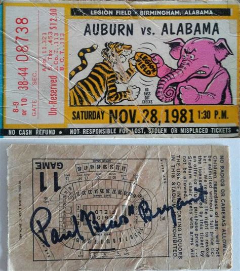 Alabama football tickets: 17 vintage stubs that’ll take you back in time - al.com