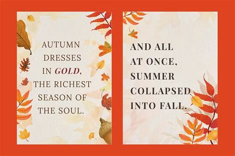 Autumn quote poster template psd | Free PSD - rawpixel