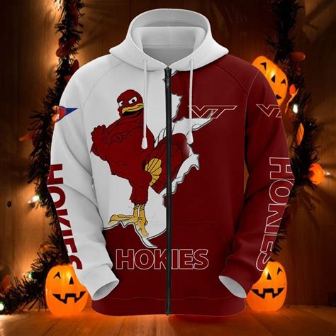 Virginia Tech Hokies Hoodies Mascot long sleeve gift for fan -Jack sport shop