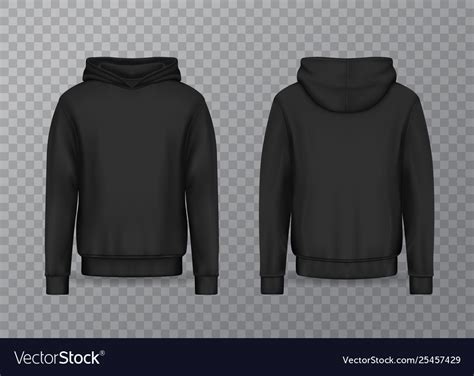 Realistic Men Hoodie Or Black 3D Hoody Sweatshirt – Blank Black Hoodie ...