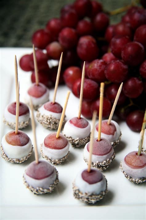 Yogurt-Covered Frozen Grapes Dipped in Chia Seeds | POPSUGAR Fitness