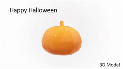 Halloween Pumpkin 3D Model PowerPoint template - PresentationPro