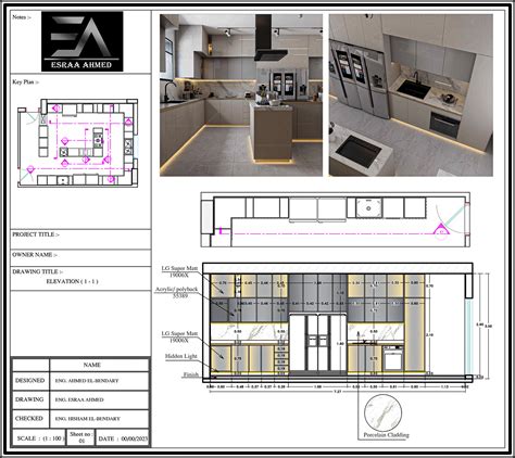 Shop Drawing For Kitchen on Behance