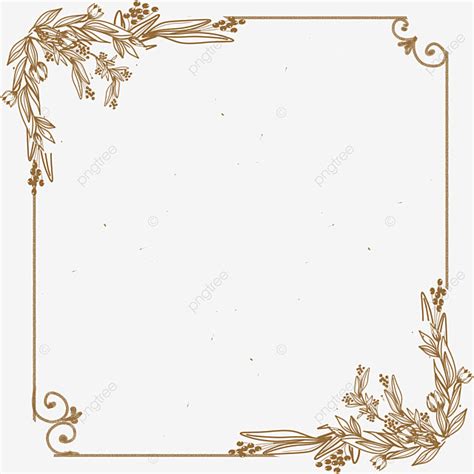 Rustic Wedding Invitation PNG Transparent, Rustic Flower Classic Wedding Invitation Border ...