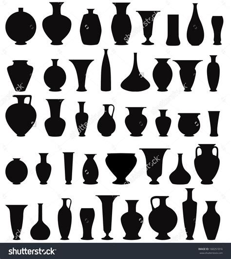 Pottery Stock Vectors & Vector Clip Art | Flower vase design, Vase design, Vase shapes