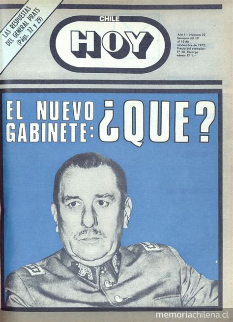 Portada de Chile hoy: año 1, número 22, octubre 1972 - Memoria Chilena, Biblioteca Nacional de Chile