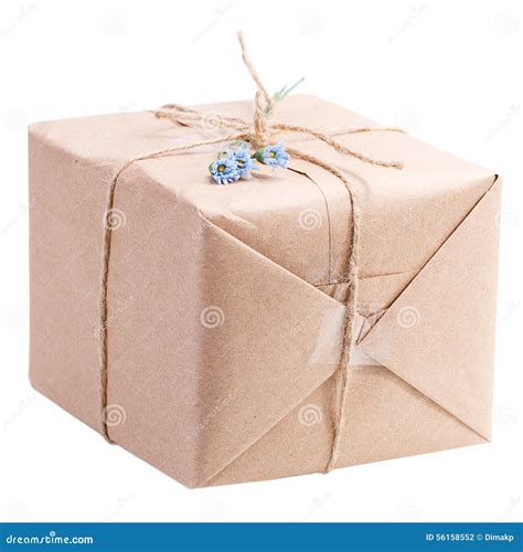 Kraft paper gift box stock photo. Image of brown, boxes - 56158552