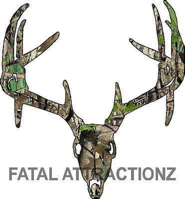 Camo Deer Skull S7 Vinyl Sticker Decal Hunting Big Buck trophy ...