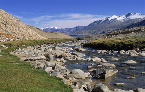 Wallpaper mountains, nature, river, stones, India, Ladakh images for ...