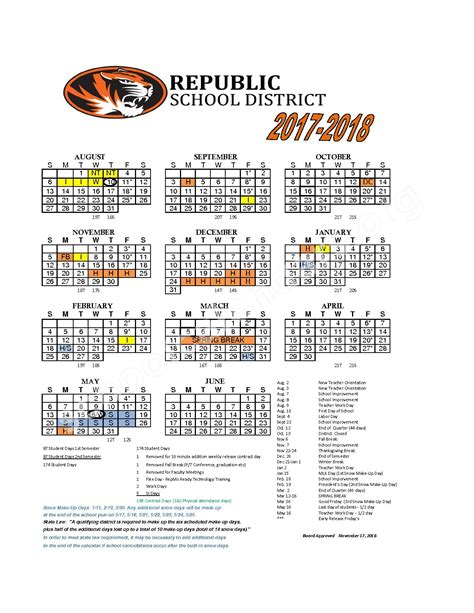 Republic Middle School Calendars – Republic, MO